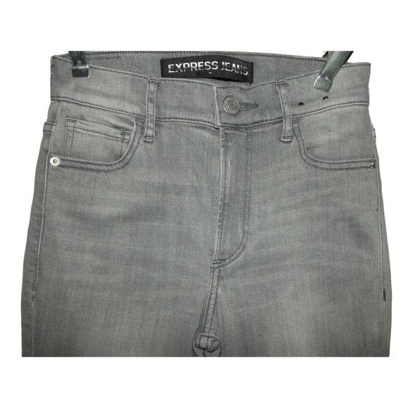 Express Size 0 x 31" Gray High Rise Ultimate Stretch Jean Legging skinny jeans - Picture 2 of 8